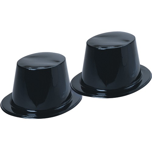 Adult Black Top Hats<br>1 dozen